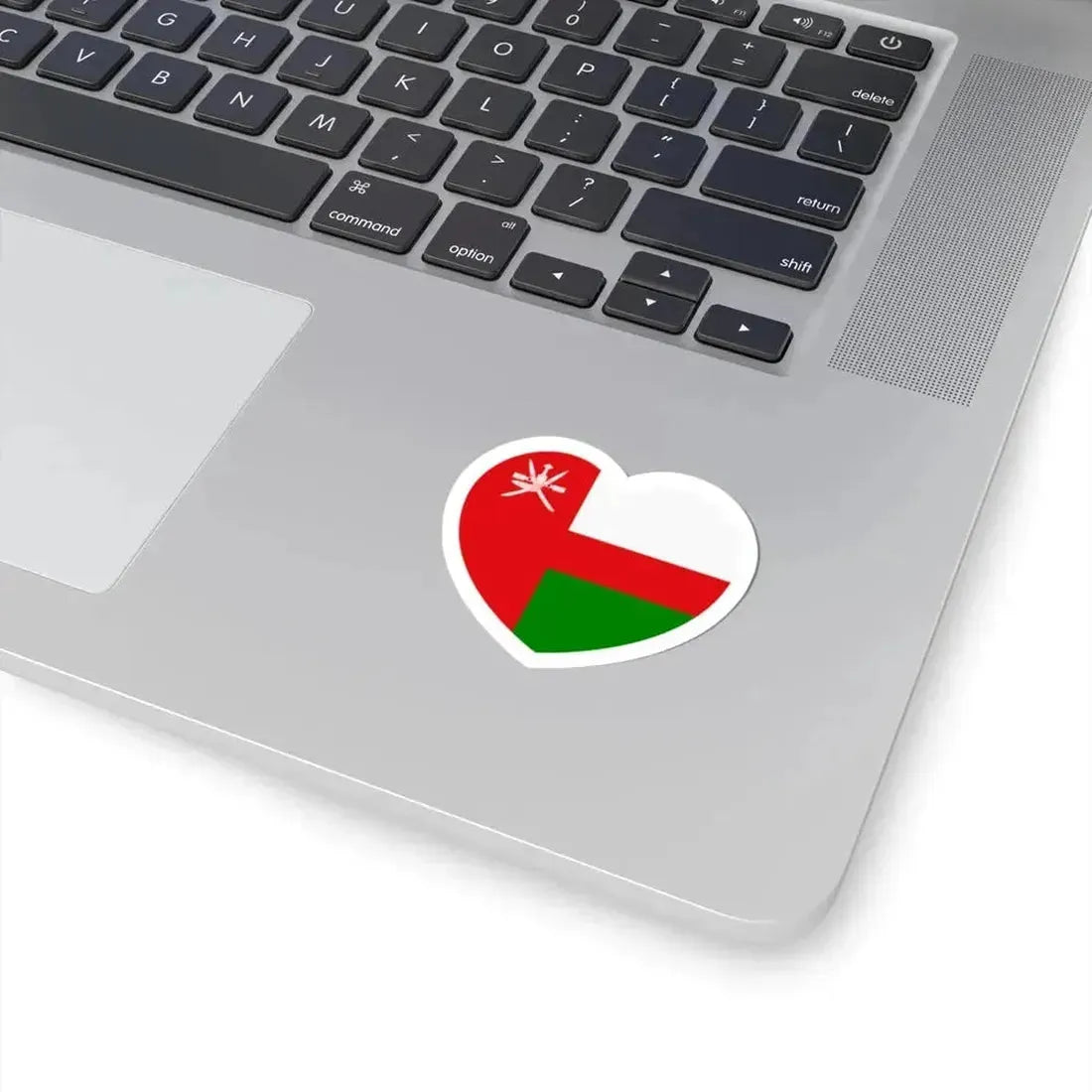 Heart Flag of Oman 1970-1995 - STICKER Vinyl Kiss-Cut Decal - The Sticker Space