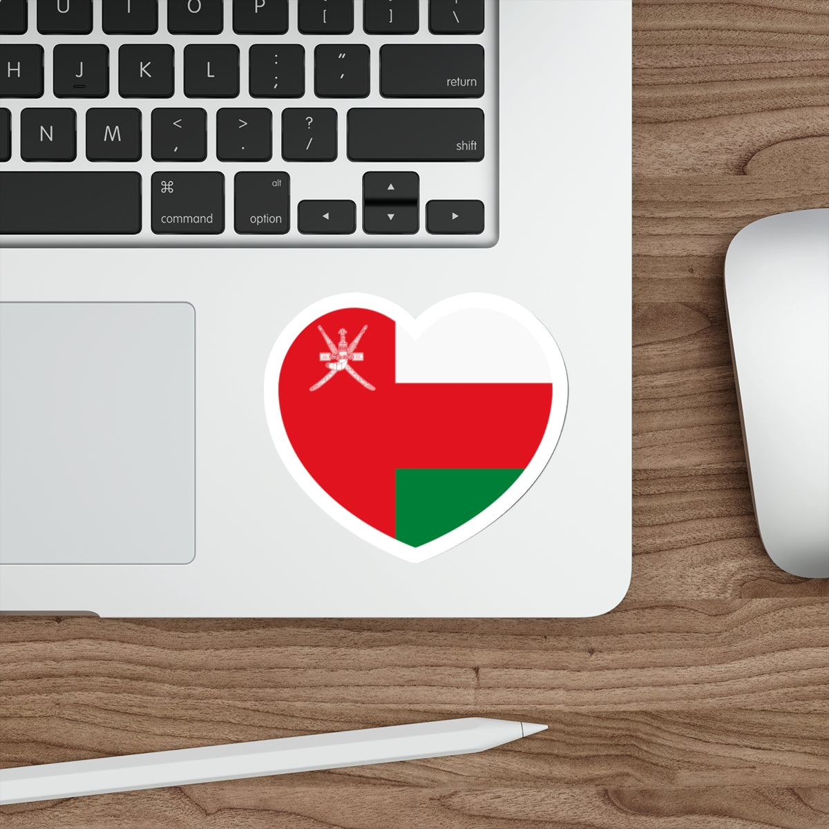 Heart Flag of Oman - STICKER Vinyl Die-Cut Decal-The Sticker Space