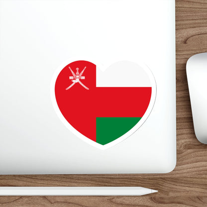 Heart Flag of Oman - STICKER Vinyl Die-Cut Decal-The Sticker Space