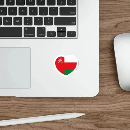 Heart Flag of Oman - STICKER Vinyl Die-Cut Decal - The Sticker Space