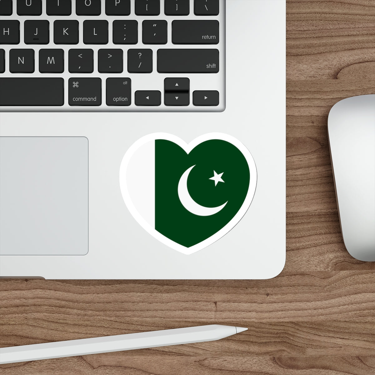 Heart Flag of Pakistan - STICKER Vinyl Die-Cut Decal-The Sticker Space