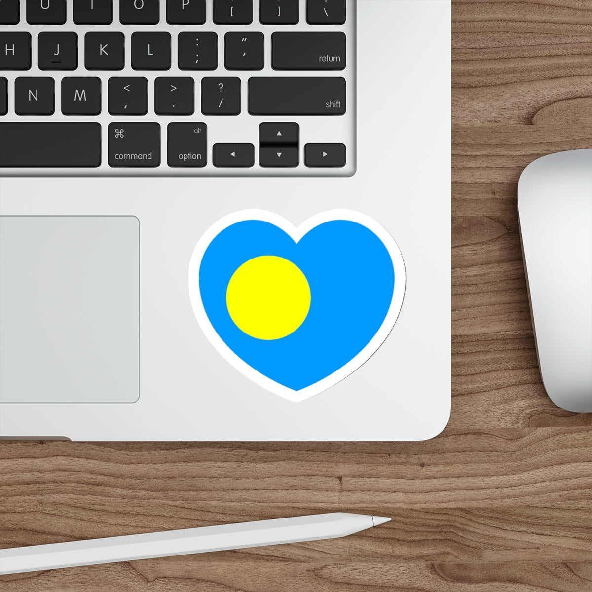 Heart Flag of Palau - STICKER Vinyl Die-Cut Decal-The Sticker Space