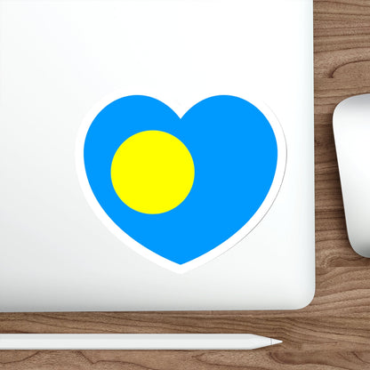 Heart Flag of Palau - STICKER Vinyl Die-Cut Decal-The Sticker Space