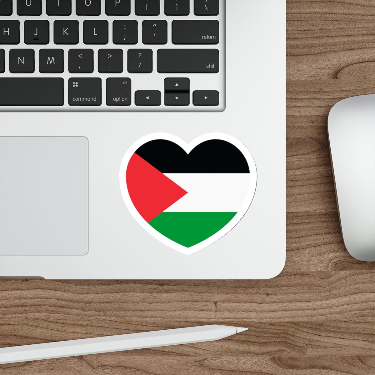 Heart Flag of Palestine - STICKER Vinyl Die-Cut Decal-The Sticker Space