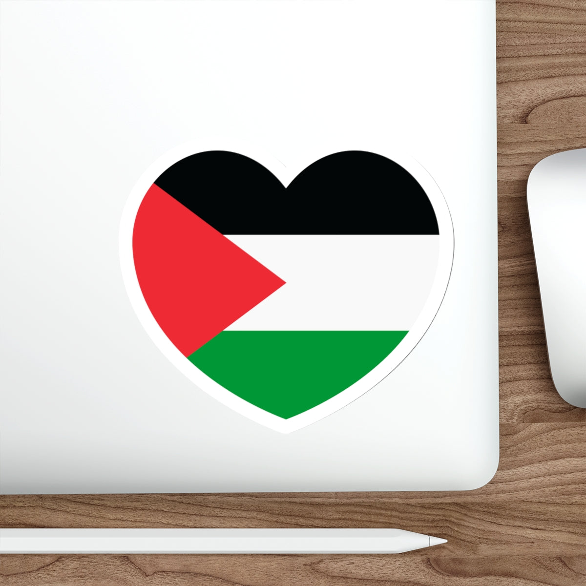 Heart Flag of Palestine - STICKER Vinyl Die-Cut Decal-The Sticker Space