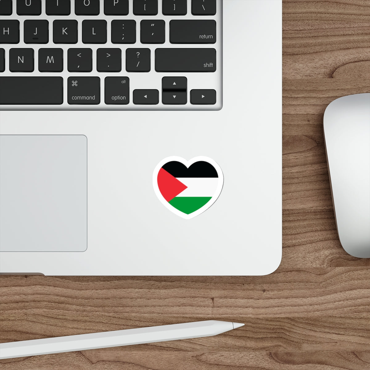 Heart Flag of Palestine - STICKER Vinyl Die-Cut Decal-The Sticker Space