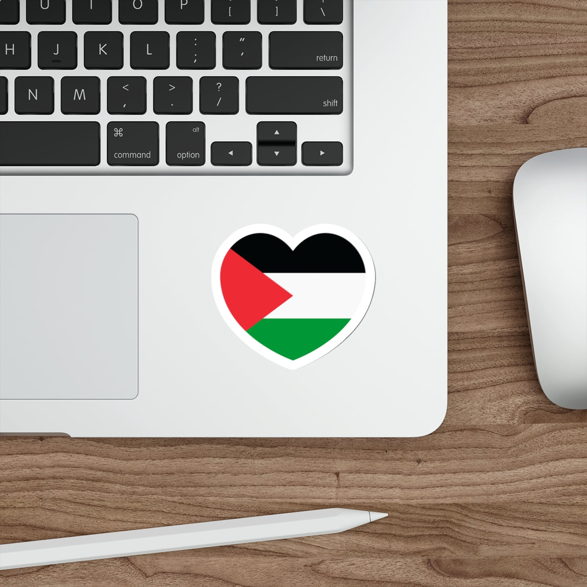 Heart Flag of Palestine - STICKER Vinyl Die-Cut Decal-The Sticker Space