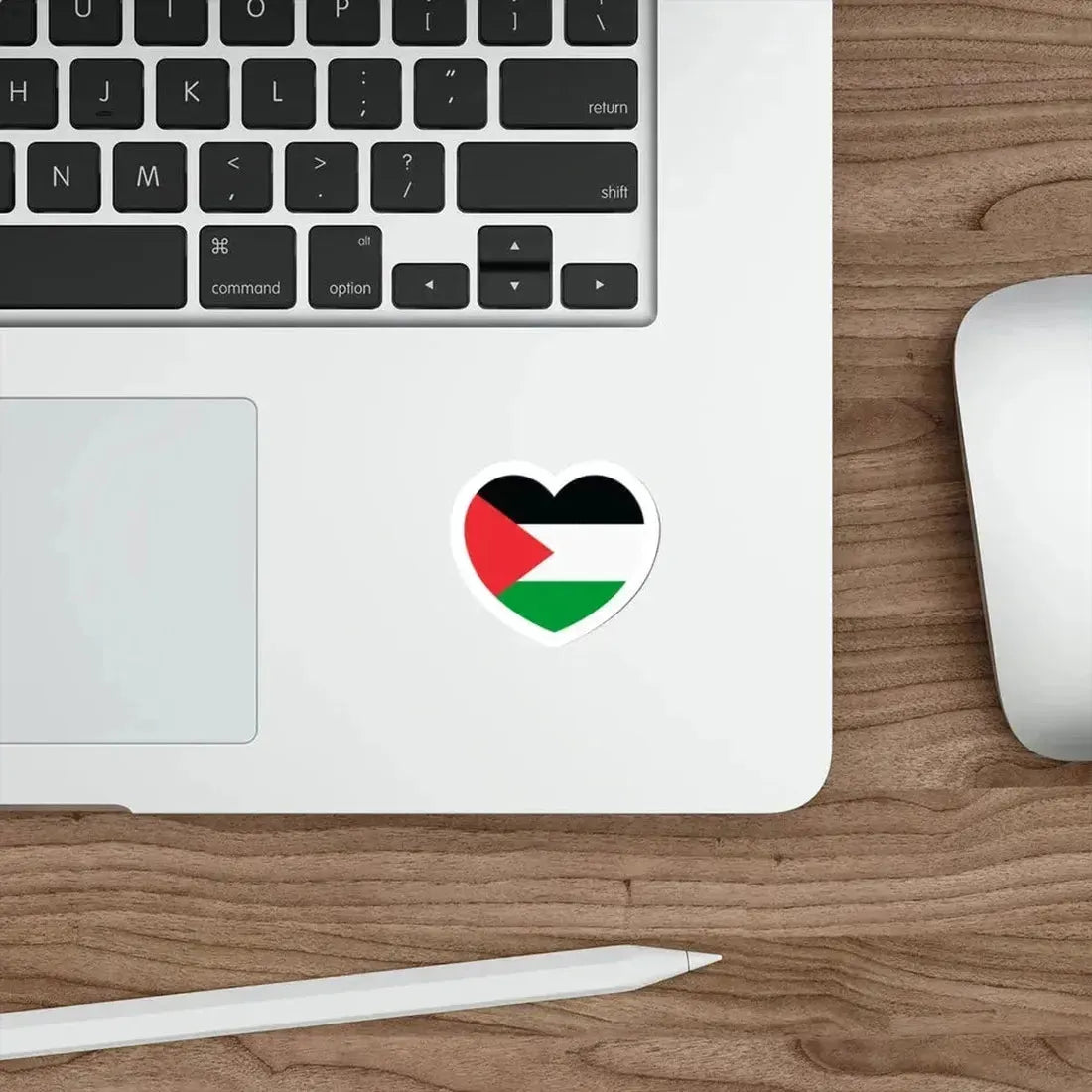 Heart Flag of Palestine - STICKER Vinyl Die-Cut Decal - The Sticker Space