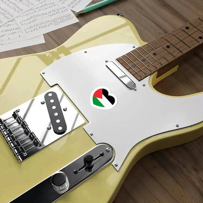 Heart Flag of Palestine - STICKER Vinyl Die-Cut Decal - The Sticker Space