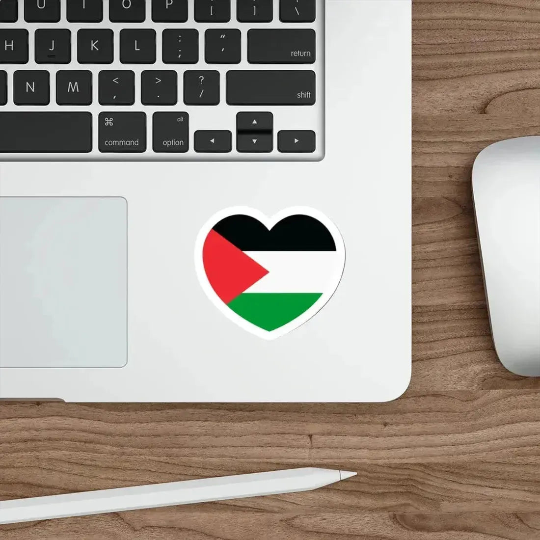 Heart Flag of Palestine - STICKER Vinyl Die-Cut Decal - The Sticker Space