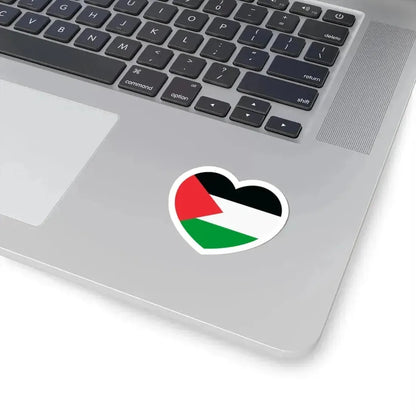 Heart Flag of Palestine - STICKER Vinyl Kiss-Cut Decal - The Sticker Space