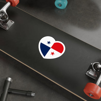 Heart Flag of Panama - STICKER Vinyl Die-Cut Decal-The Sticker Space