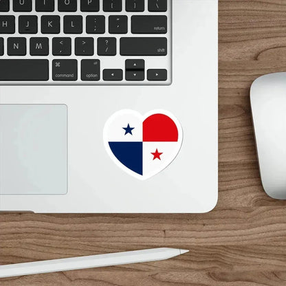 Heart Flag of Panama - STICKER Vinyl Die-Cut Decal - The Sticker Space