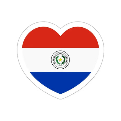 Heart Flag of Paraguay - STICKER Vinyl Die-Cut Decal - The Sticker Space