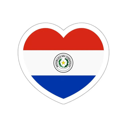 Heart Flag of Paraguay - STICKER Vinyl Die-Cut Decal - The Sticker Space