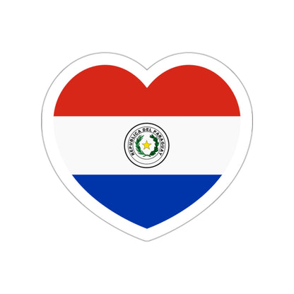 Heart Flag of Paraguay - STICKER Vinyl Die-Cut Decal