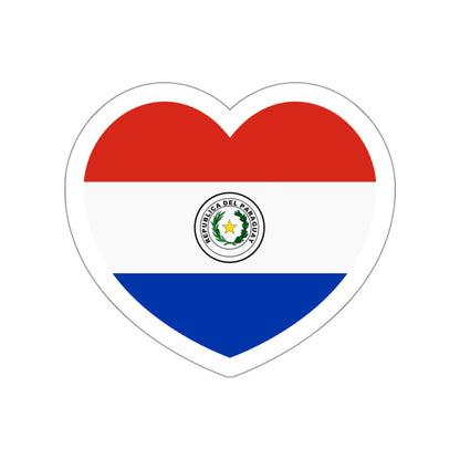 Heart Flag of Paraguay - STICKER Vinyl Die-Cut Decal