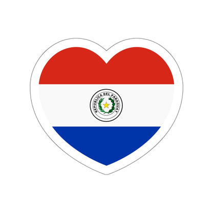 Heart Flag of Paraguay - STICKER Vinyl Die-Cut Decal