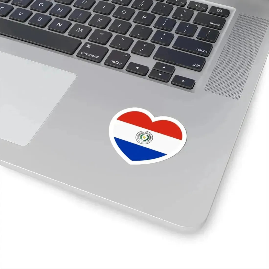 Heart Flag of Paraguay - STICKER Vinyl Kiss-Cut Decal - The Sticker Space