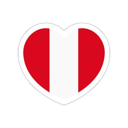 Heart Flag of Peru - STICKER Vinyl Die-Cut Decal - The Sticker Space