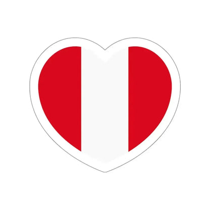 Heart Flag of Peru - STICKER Vinyl Die-Cut Decal - The Sticker Space