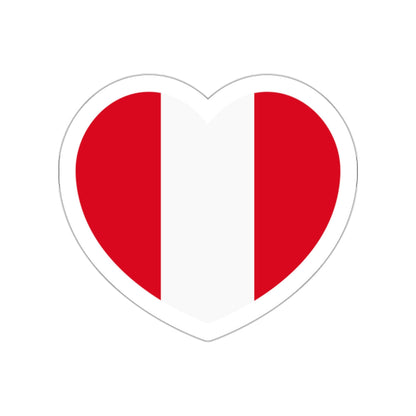 Heart Flag of Peru - STICKER Vinyl Die-Cut Decal-White-Die-Cut-2 Inch-The Sticker Space