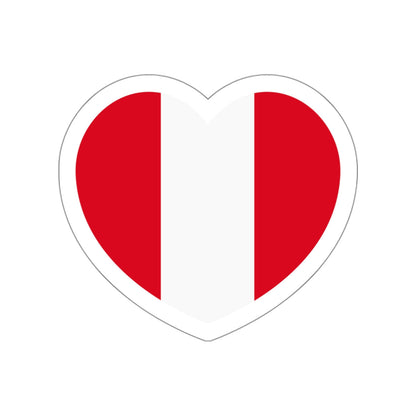 Heart Flag of Peru - STICKER Vinyl Die-Cut Decal-White-Die-Cut-3 Inch-The Sticker Space