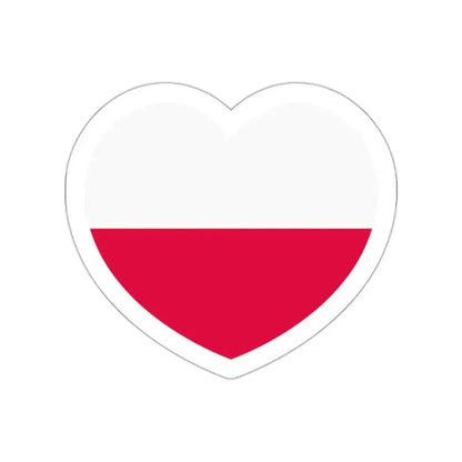 Heart Flag of Poland - STICKER Vinyl Die-Cut Decal - The Sticker Space