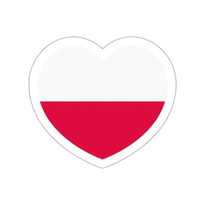 Heart Flag of Poland - STICKER Vinyl Die-Cut Decal - The Sticker Space