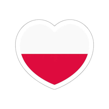 Heart Flag of Poland - STICKER Vinyl Die-Cut Decal - The Sticker Space