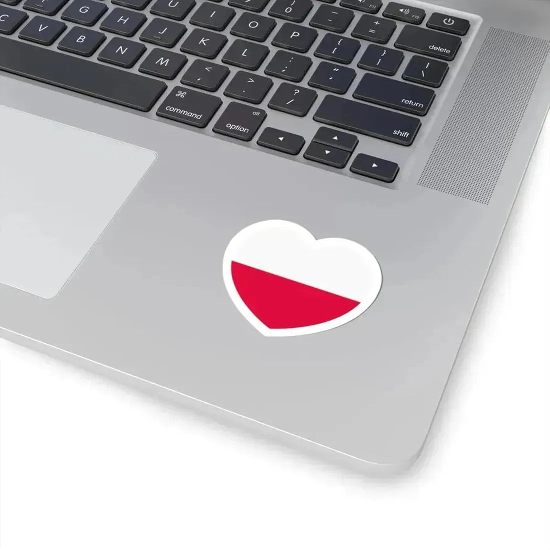 Heart Flag of Poland - STICKER Vinyl Kiss-Cut Decal - The Sticker Space