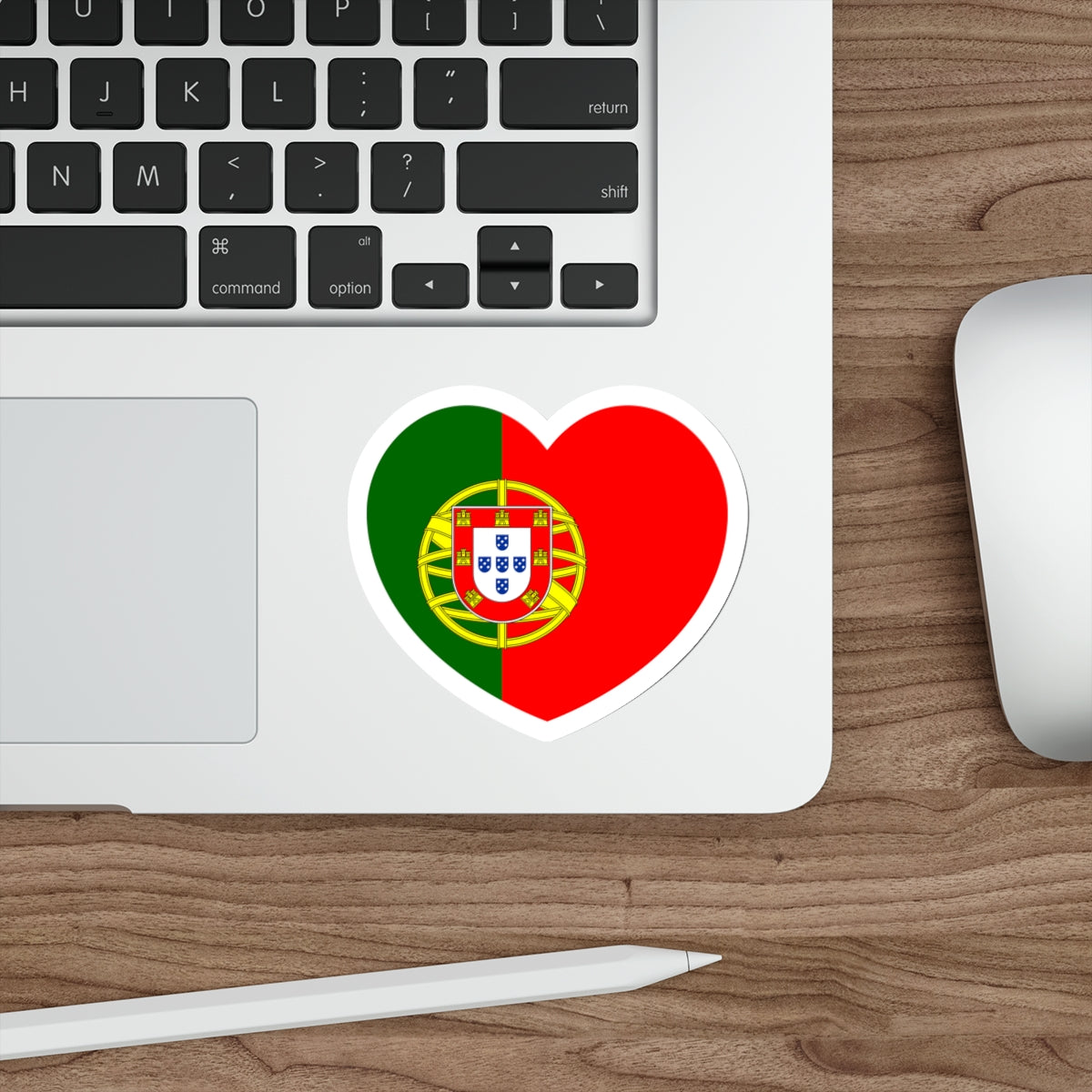 Heart Flag of Portugal - STICKER Vinyl Die-Cut Decal-The Sticker Space