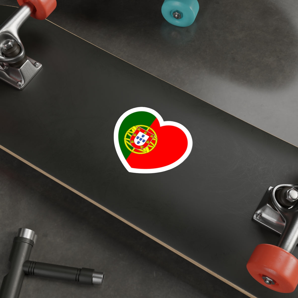 Heart Flag of Portugal - STICKER Vinyl Die-Cut Decal-The Sticker Space