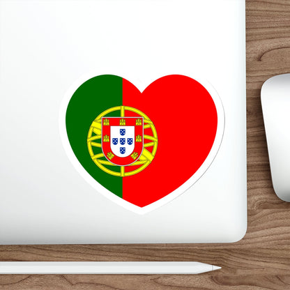 Heart Flag of Portugal - STICKER Vinyl Die-Cut Decal-The Sticker Space