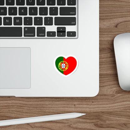 Heart Flag of Portugal - STICKER Vinyl Die-Cut Decal-The Sticker Space