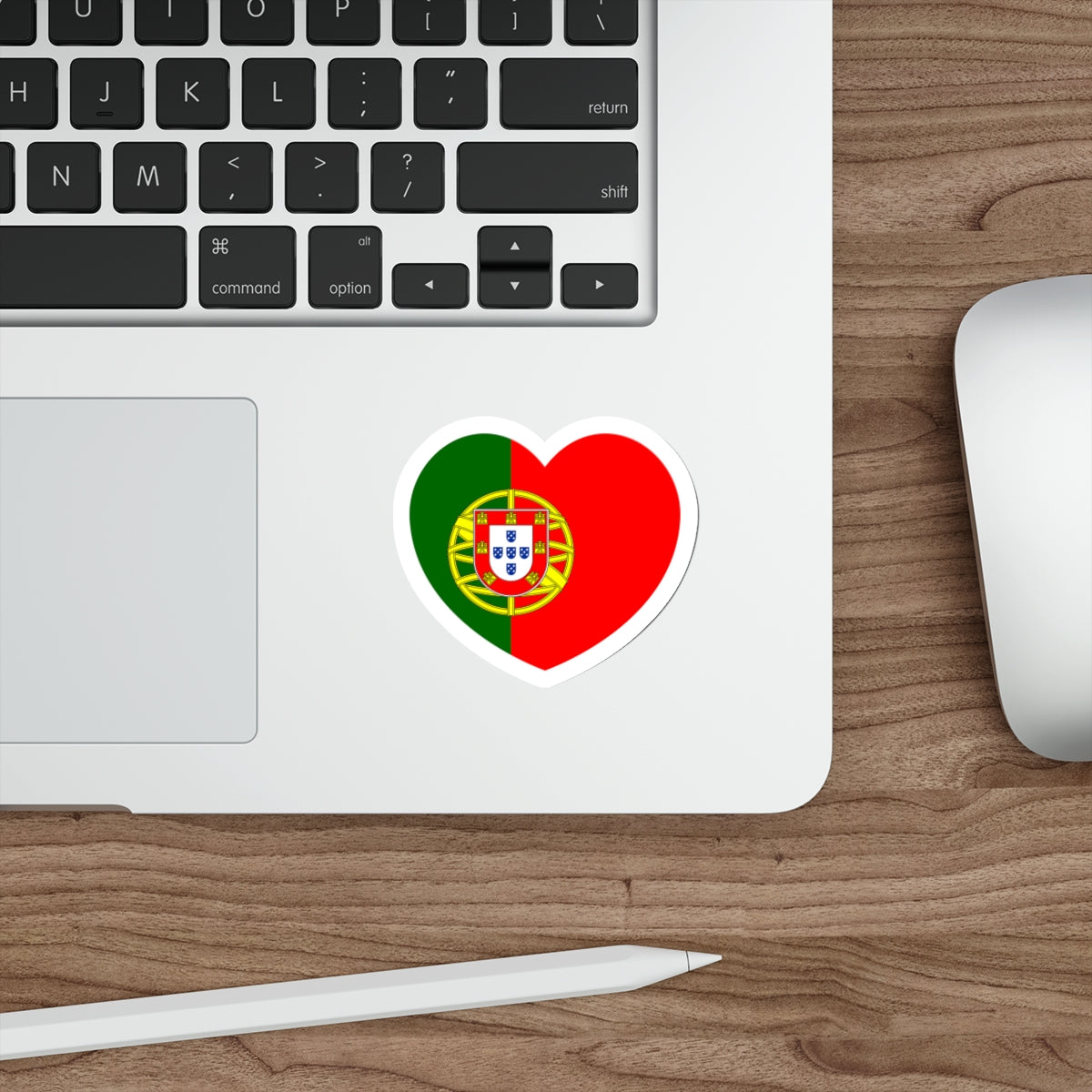 Heart Flag of Portugal - STICKER Vinyl Die-Cut Decal-The Sticker Space