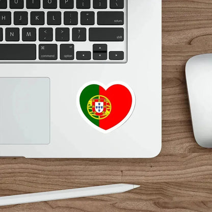 Heart Flag of Portugal - STICKER Vinyl Die-Cut Decal - The Sticker Space
