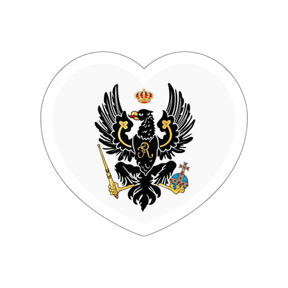 Heart Flag of Prussia 1701-1750 - STICKER Vinyl Die-Cut Decal-White-The Sticker Space