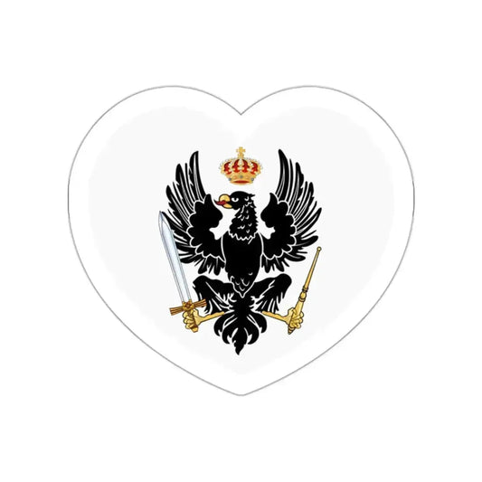 Heart Flag of Prussia 1801-1803 - STICKER Vinyl Die-Cut Decal White Die-Cut 2 Inch - The Sticker Space