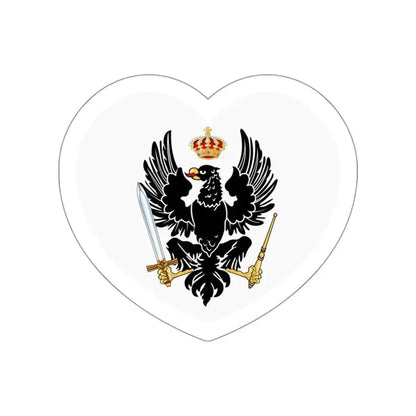 Heart Flag of Prussia 1801-1803 - STICKER Vinyl Die-Cut Decal White Die-Cut 3 Inch - The Sticker Space
