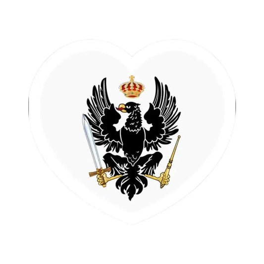 Heart Flag of Prussia 1801-1803 - STICKER Vinyl Kiss-Cut Decal 2 Inch White - The Sticker Space