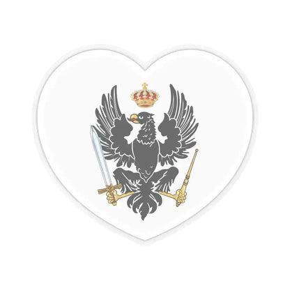 Heart Flag of Prussia 1801-1803 - STICKER Vinyl Kiss-Cut Decal 4 Inch Transparent - The Sticker Space