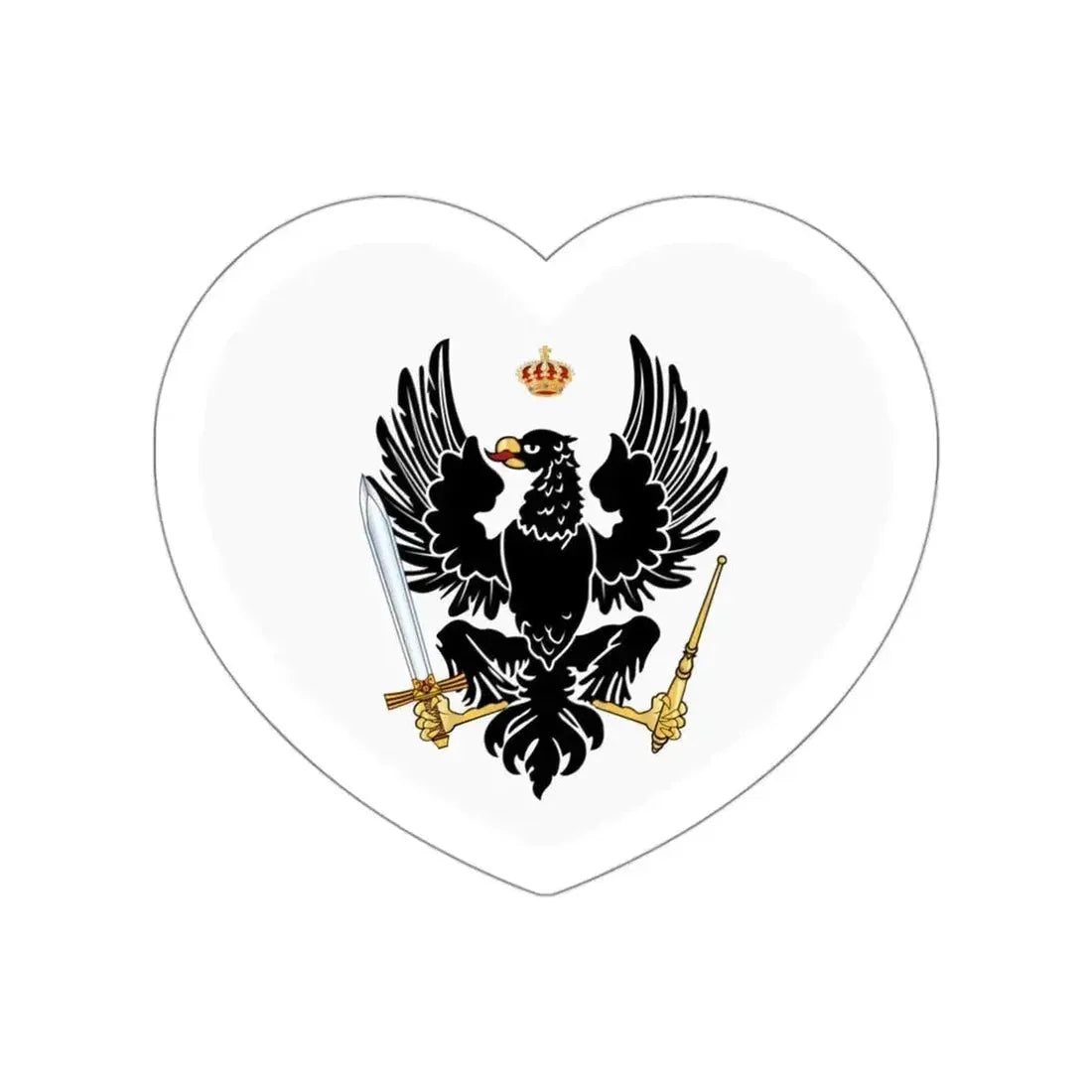 Heart Flag of Prussia 1803-1892 - STICKER Vinyl Die-Cut Decal - The Sticker Space