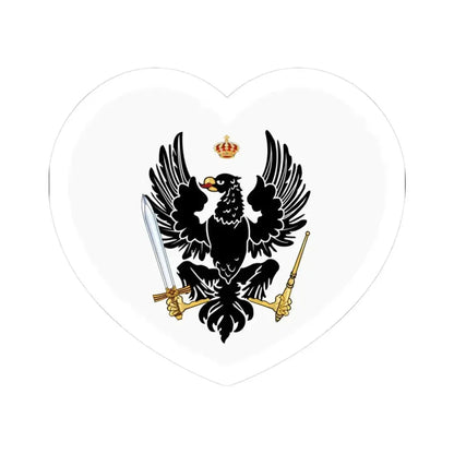Heart Flag of Prussia 1803-1892 - STICKER Vinyl Kiss-Cut Decal 3 Inch White - The Sticker Space