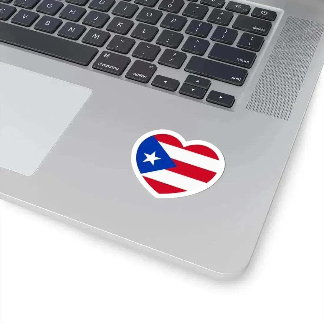Heart Flag of Puerto Rico 1952-1995 - STICKER Vinyl Kiss-Cut Decal - The Sticker Space