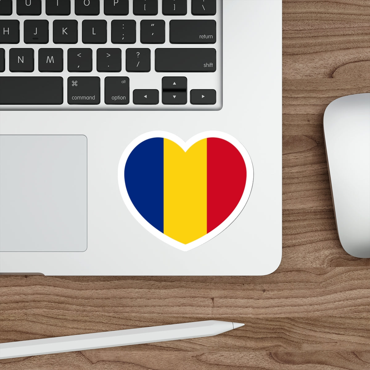 Heart Flag of Romania - STICKER Vinyl Die-Cut Decal-The Sticker Space