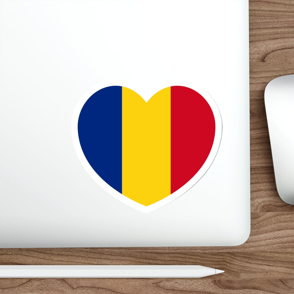 Heart Flag of Romania - STICKER Vinyl Die-Cut Decal-The Sticker Space