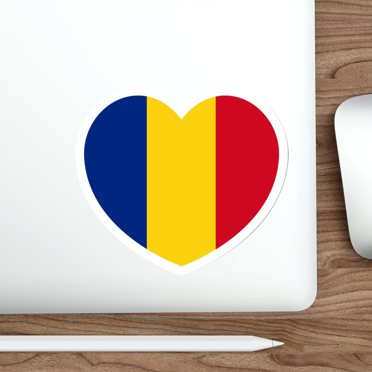 Heart Flag of Romania - STICKER Vinyl Die-Cut Decal-The Sticker Space