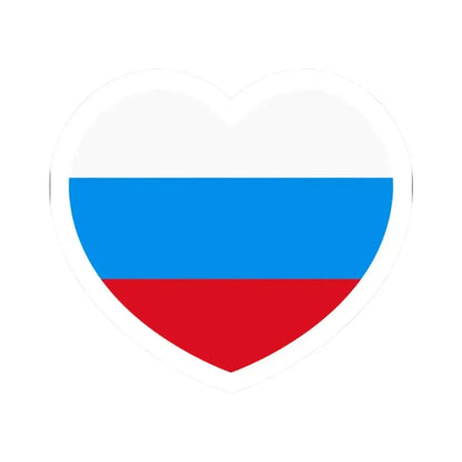 Heart Flag of Russia 1991-1993 - STICKER Vinyl Kiss-Cut Decal 2 Inch White - The Sticker Space