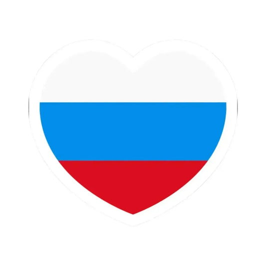 Heart Flag of Russia 1991-1993 - STICKER Vinyl Kiss-Cut Decal 2 Inch White - The Sticker Space